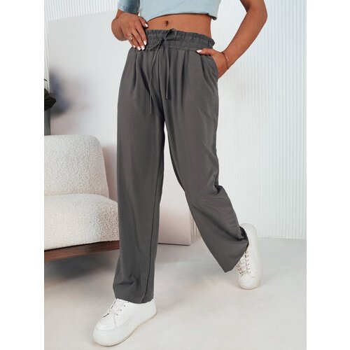 DStreet EUFRAZ Women's Trousers Grey Cene
