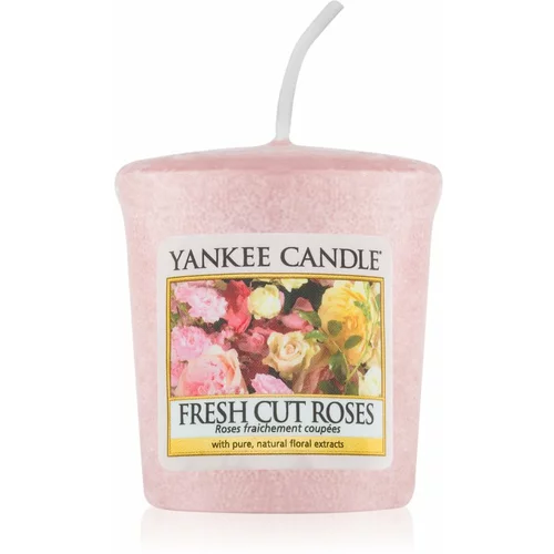 Yankee Candle Fresh Cut Roses dišeča svečka 49 g unisex