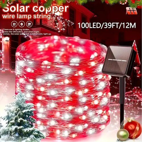  solarne sijalice 10m belo crvena Cene