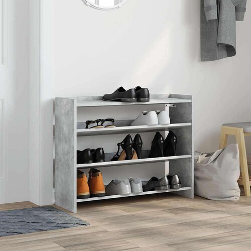 VidaXL stalak za cipele boja betona 80x25x62 cm konstruirano drvo Slike