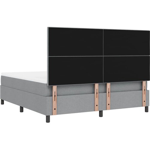  s opruga kutije Svijetlo siva 180 x 200 cm tkanina Slike