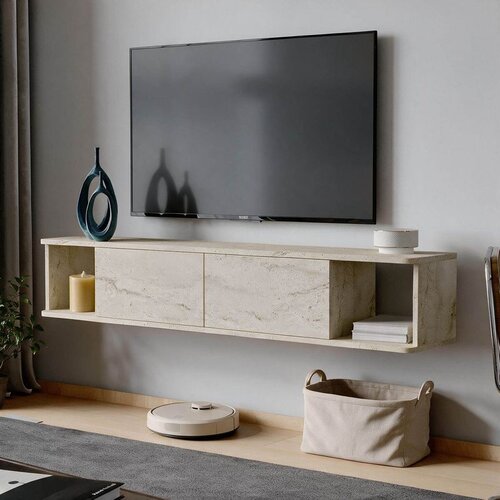 Hanah home TV komoda Twist, 160 cm, travertin Cene