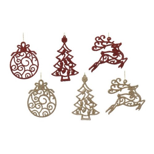 Dekordom novogodišnja dekoracija - hanging ornament assorted 13cm 028919 - kmg ( 043326 ) Cene