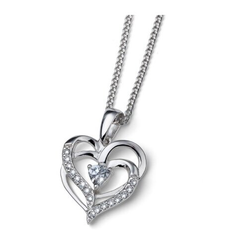 Oliver Weber double 925ag love zircon lančić sa swarovski kristalima ( 61178 ) Slike