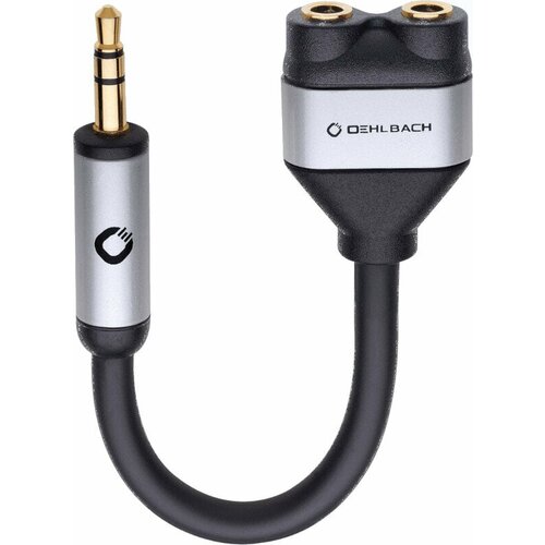 Oehlbach i-Connect J-AD Utičnica Audio Y-adapter [1x 3,5 mm banana utikač - 2x Priključna doza za 3,5 mm banana utikač] Crna Cijene