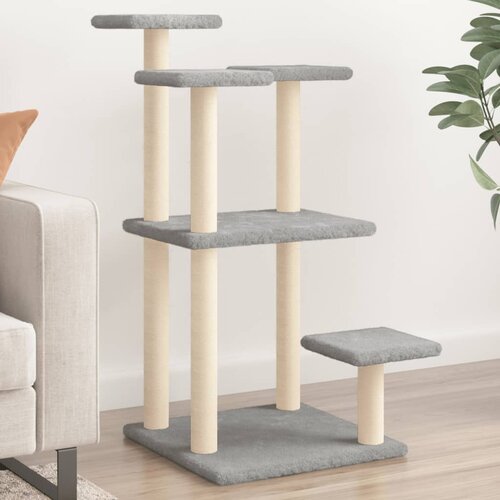 vidaXL Grebalica za mačke s platformama svjetlosiva 98 5 cm Cijene