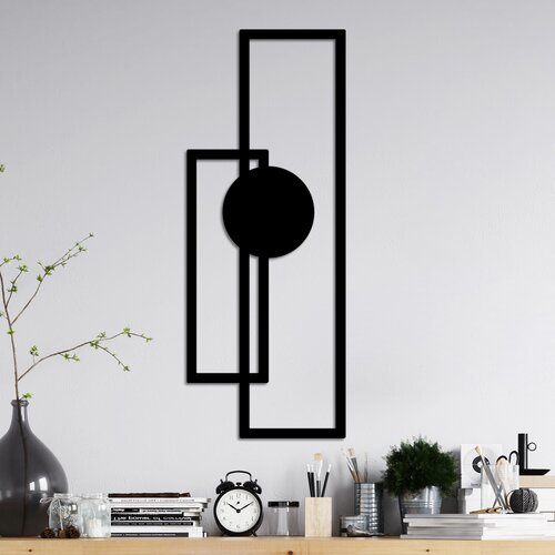 Opviq zidna dekoracija Astratto-1, 32x85 cm, 1.5 mm, Crna Cene