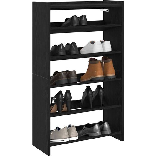  Stalak za cipele crni 60x25x100 cm od konstruiranog drva Slike