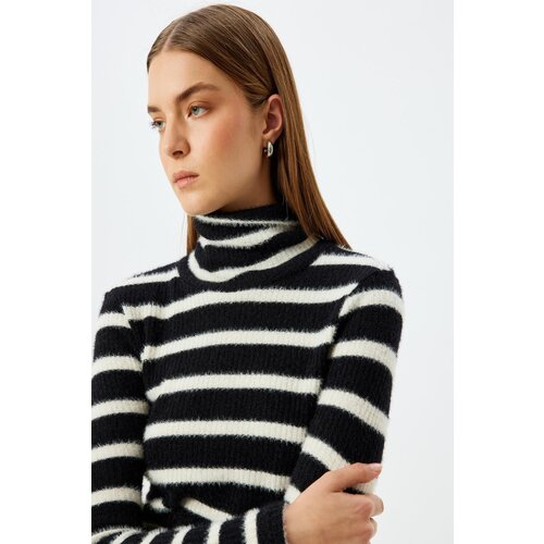 Koton White Striped Women's Sweater Slike