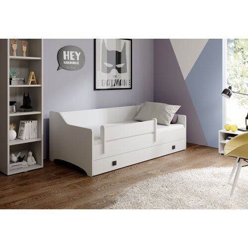 ADRK Djeji krevet NAOMI 160x80 s madracem i ladicom - BIJELA-SIVA Slike