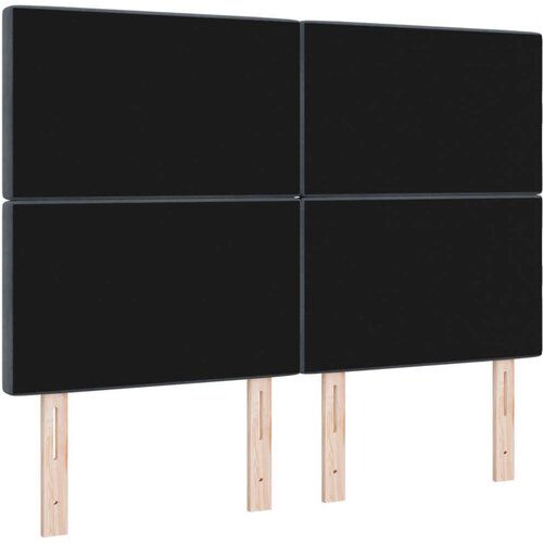 VidaXL naslon za glavu s kristalnim gumbima, tapeciran, tamno sivi, 160 cm Slike