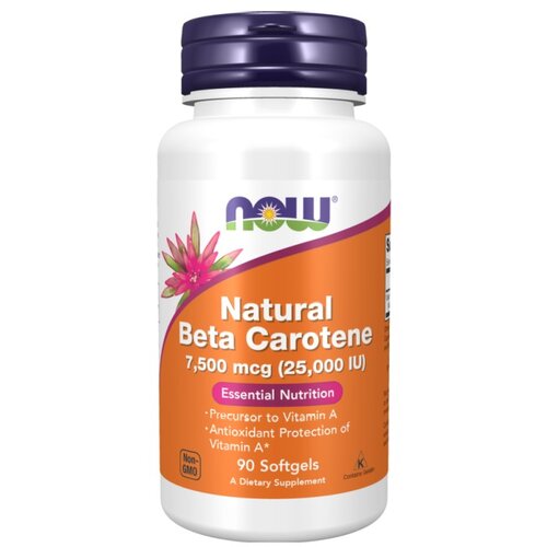 Now Foods Beta-karoten Natural 7500 mcg 90 капс. Slike