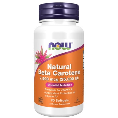 Now Foods Prirodni Beta karoten 7500 µg NOW (90 mekih kapsula) Cene