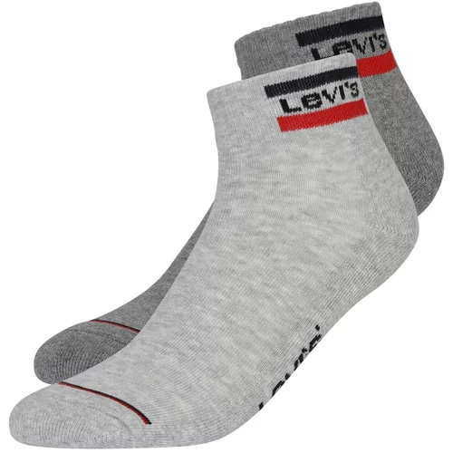 Levi's Čarape siva melange / svijetlocrvena