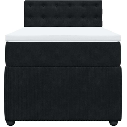 VidaXL Box spring krevet s madracem crni 100x200 cm bar&amp;scaron;unasti Slike