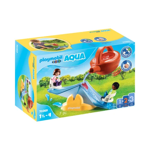 Playmobil Playset 1,2,3 Water Rocker with Sprinkler 70269 ( 7 pcs)