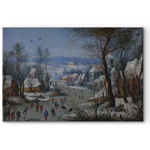  Slika - Pieter Brueghel the Younger &amp;ndash; Winter Landscape with a Bird Trap 90x60 Akustična Slike