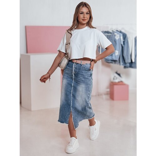 DStreet Sp&amp;oacute;dnica damska jeansowa midi VINTAGO Slike