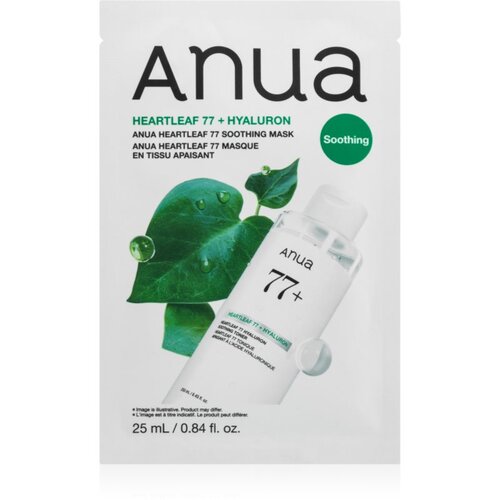 Anua Heartleaf 77 Soothing Mask pomirjevalna tekstilna maska z vlažilnim učinkom 25 ml Slike