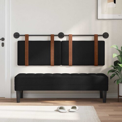  Držeće uzglavlje Zidne Crna 130 x 55 x 5 cm Antikni PU Slike