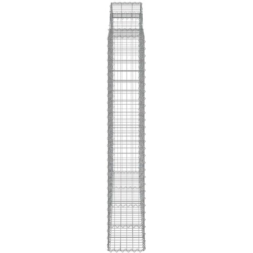  Lučne gabionske ko&amp;scaron;are 9 kom 200x50x180/200cm pocinčano željezo Slike