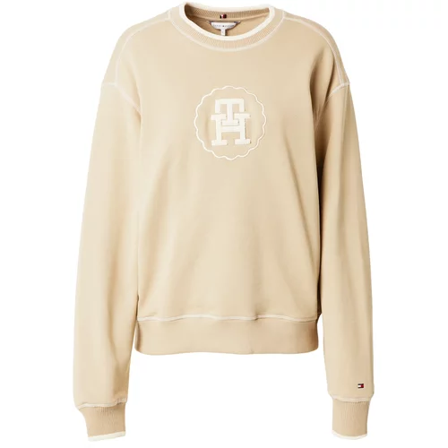 Tommy Hilfiger Sweater majica bež / bijela