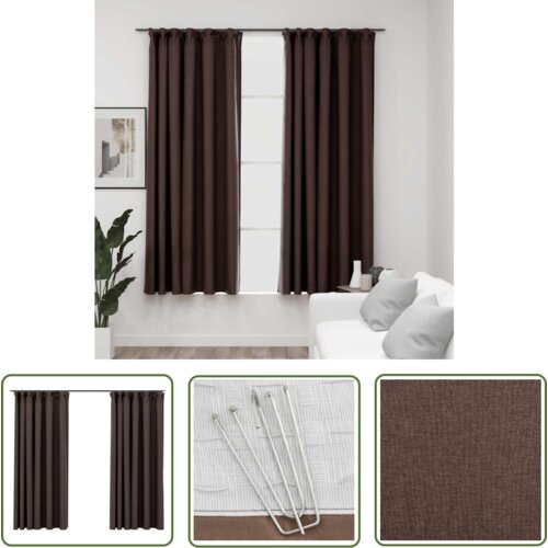  The Living Store Zatemnitvene zavese z obešali 2 kosa taupe 140x175 cm - Zavesa, (21744254) Cene