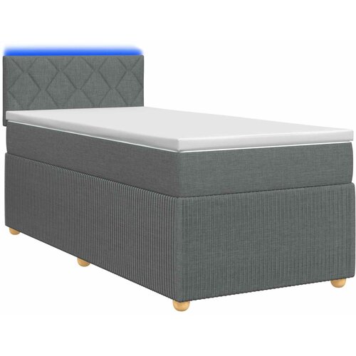  Boxspring krevet s madracem Tamnosiva 90 x 200 cm Tkanina Slike