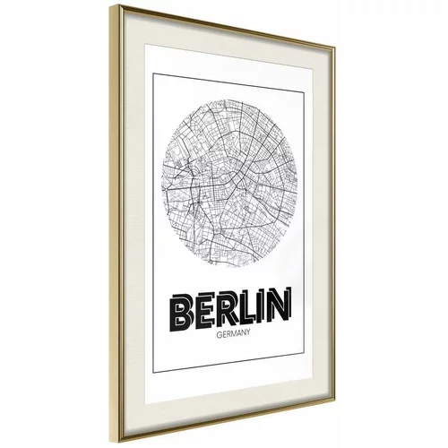  Poster - City Map: Berlin (Round) 30x45