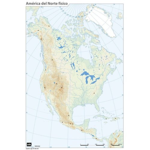 Grupo MUTE MAPA JE FIZIČNA SEVERNA AMERIKA, (21240867) Cene