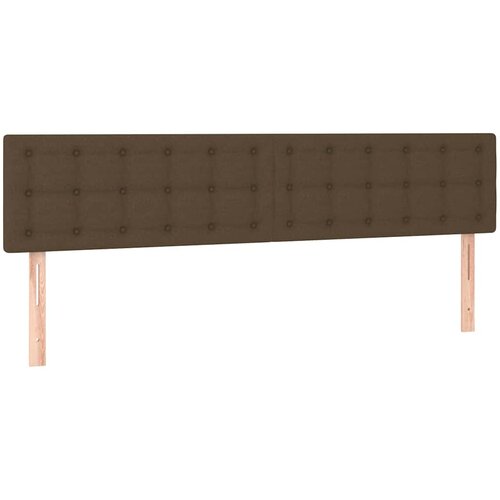  Krevet box spring s madracem LED tamnosmeđi 200x200 cm tkanina Slike