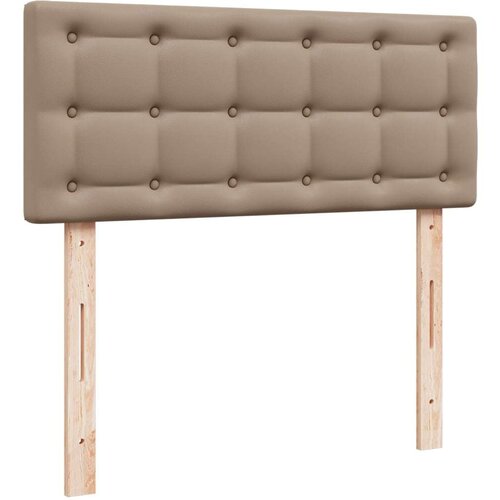 VidaXL Krevet s oprugama i madrac cappuccino 80x200 cm od umjetne kože Slike