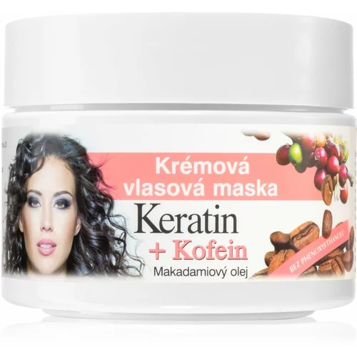 Bione Cosmetics Keratin + Kofein kremasta maska za lase 260 ml