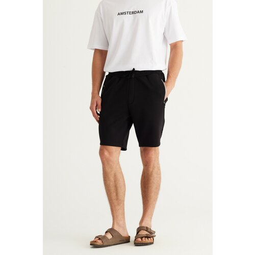 AC&Co / Altınyıldız Classics Men's Black Standard Fit Normal Cut Pocket Casual Shorts Slike