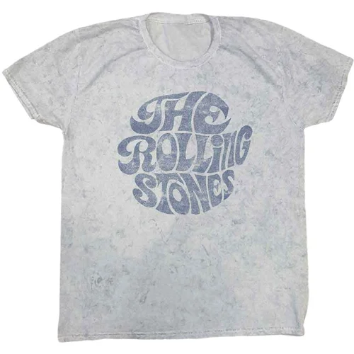 The Rolling Stones Majica 70's Logo Unisex Dip-Dye on White S