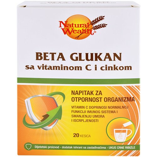 Natural Wealth beta glukan sa vitaminom c i cinkom 20 kesica Cene