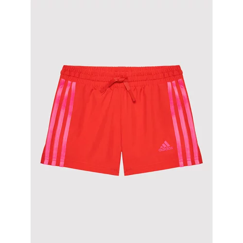 Adidas Športne kratke hlače 3 Stripes HE2014 Rdeča Regular Fit