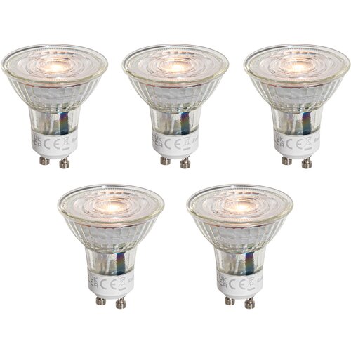 LUEDD Set van 5 GU10 50mm LED lampen helder 4.5W 360 lm 2700K Slike