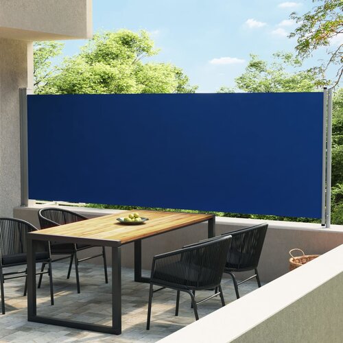 vidaXL Zložljiva stranska tenda za teraso 600x160 cm modra Cene