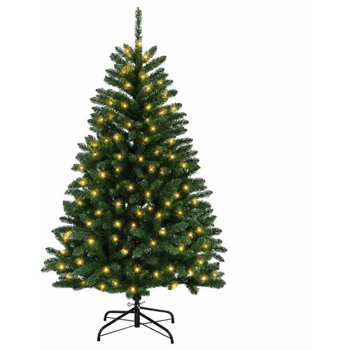  Umjetno božićno drvce s nogom 180 cm 300 LED lampica - Srednje zelena &amp;Oslash; 90 x 180 cm s 300 LED dioda Slike