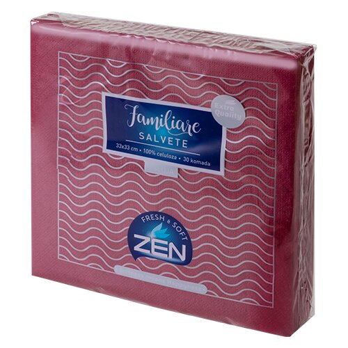 Zen Dvoslojne salvete Familiare 30/1 33X33 bordo Slike