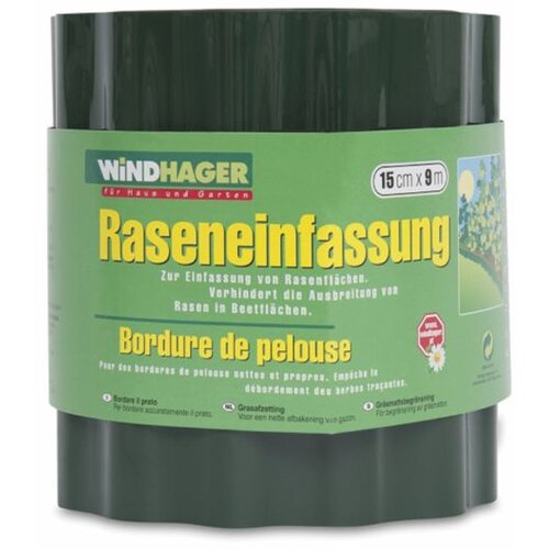 Windhager Rubna traka za travnjak (Zelene boje, D x V: 9 m x 15 cm, Plastika) Slike