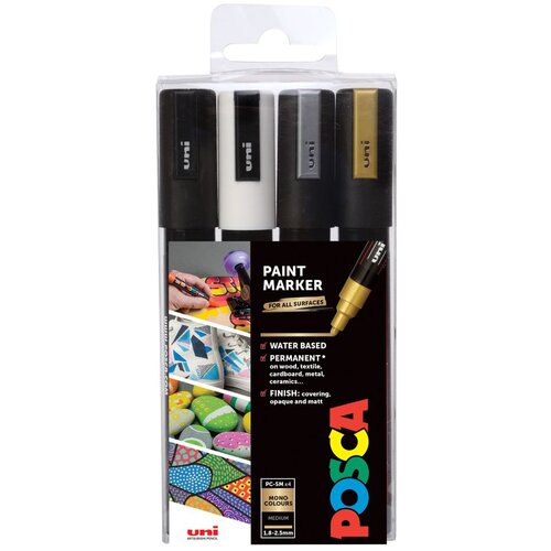 POSCA Marker Uni PC-5M POSCA, set 4/1 MONO Cene