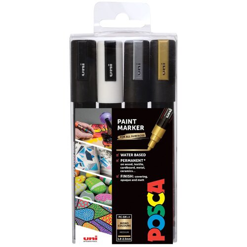 POSCA UNI marker pc-5m 4/1 crni,bijeli,zlatni, srebrni Cene