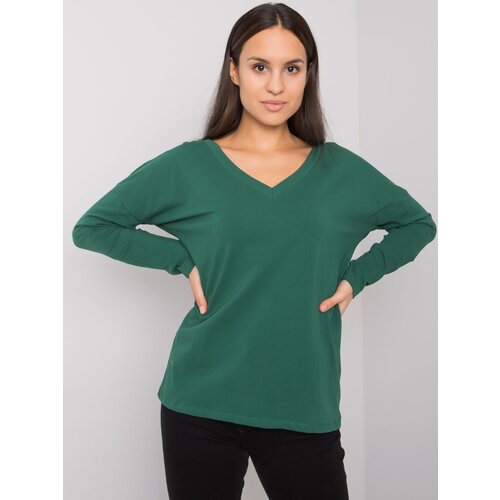 RUE PARIS Blouse-RV-BZ-7315.39X-dark green Slike