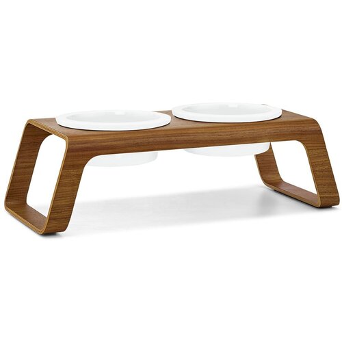 MiaCara komplet posod s podstavkom za pse desco walnut m Cene