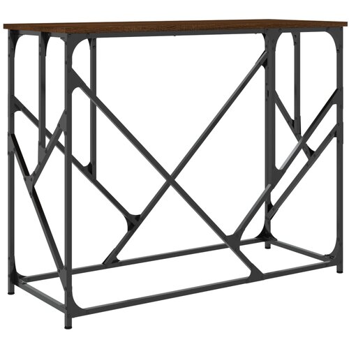  Konzolni stol boja smeđeg hrasta 100x40x80 cm konstruirano drvo Slike