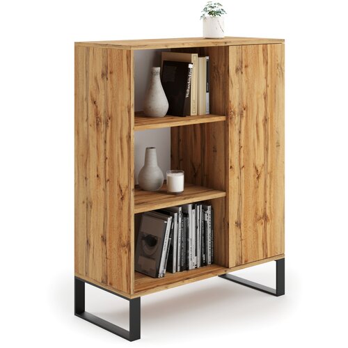 Kobi Furniture Knjižna omara Fondi na kovinskih nogah, stil loft, zlati craft hrast, (20625983) Slike
