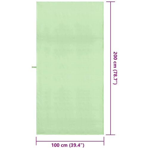  Sportski Ručnici 2 pcs Zelena 200 x 100 cm Poliester i poliamid Slike