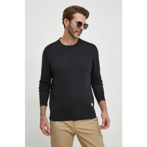 PepeJeans Pamučni pulover boja: crna, lagani